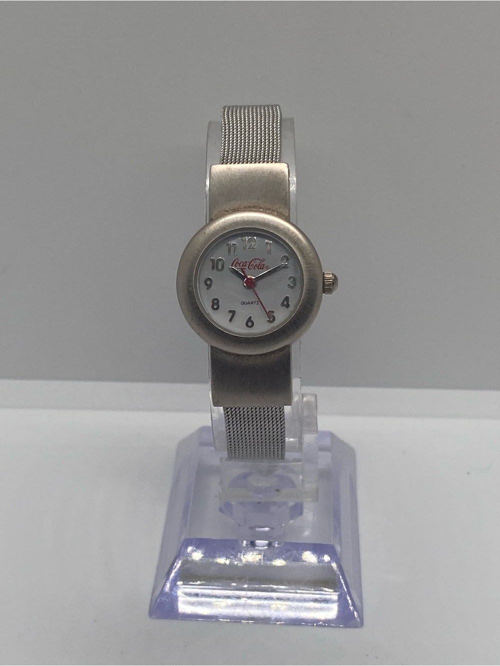 Coca Cola Metallic Watch with Red Accents
